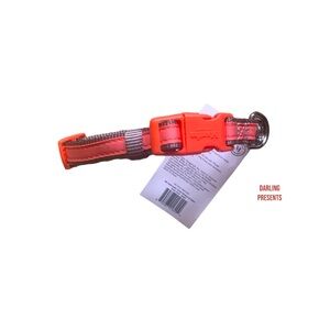 Martha Stewart Adjustable Nylon Dog Collar Color Dress Coral Size 14/S